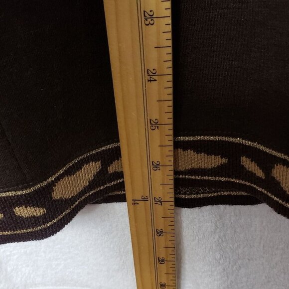 Vintage Brown Open-Front Cardigan With Dog & Chain Embroidery Size 40eu Medium - Picture 6 of 11